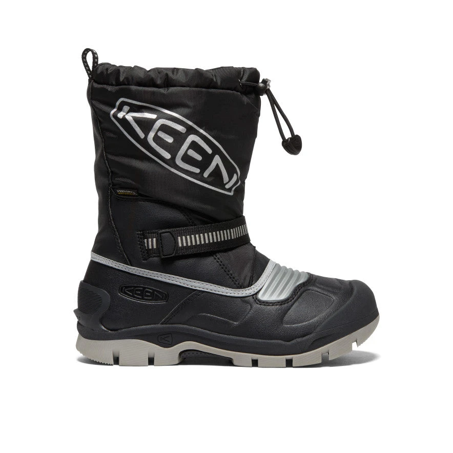 Keen Big Kids' Snow Troll Waterproof Boot | Black/Silver 3 Keen Big Kids' Snow Troll Waterproof Boot | Black/Silver