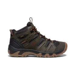 Keen Men's Headout Waterproof Hiking Boot | Black Olive/Fossil Orange