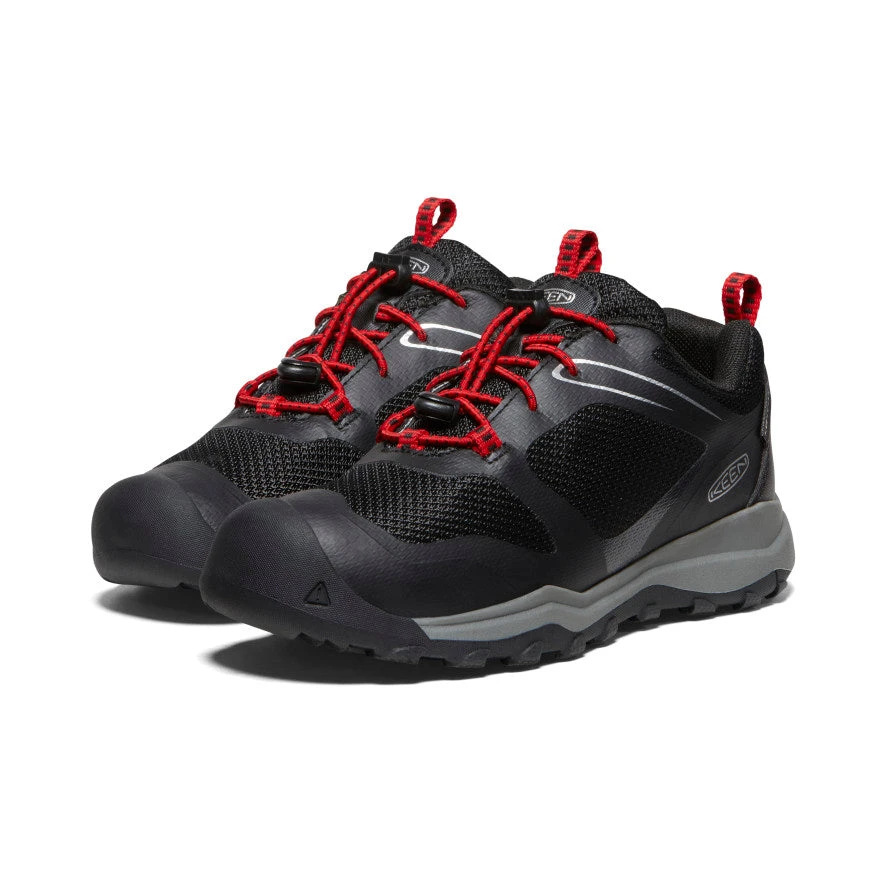Keen Big Kids' Wanduro Waterproof Shoe | Black/Ribbon Red 4 Keen Big Kids' Wanduro Waterproof Shoe | Black/Ribbon Red - Image 2