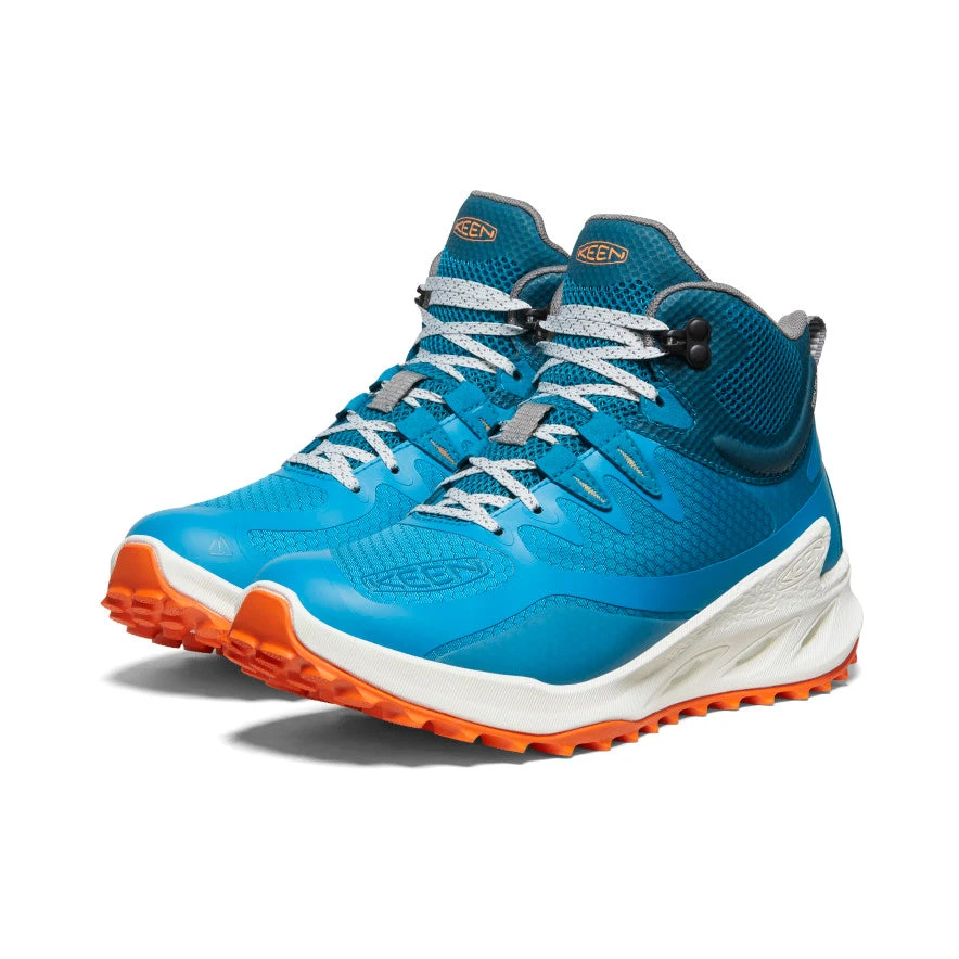 Keen Women's Zionic Waterproof Hiking Boot | Fjord Blue/Tangerine 4 Keen Women's Zionic Waterproof Hiking Boot | Fjord Blue/Tangerine - Image 2