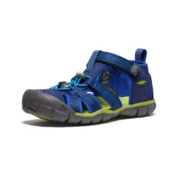 Keen Big Kids' Seacamp II CNX | Blue Depths/Chartreuse -Keen Store 88e75d07172111759b87b148fc1fb9864998d3d0