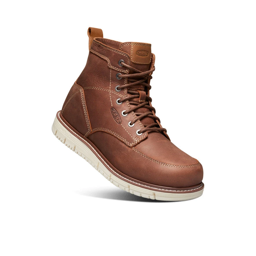 Keen Men's San Jose 6" Boot (Soft Toe) | Gingerbread/Off White 5 Keen Men's San Jose 6" Boot (Soft Toe) | Gingerbread/Off White - Image 3