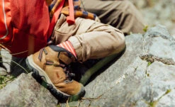 Keen Little Kids' Ridge Flex Waterproof Boot | Bison/Red Carpet 13 Keen Little Kids' Ridge Flex Waterproof Boot | Bison/Red Carpet -Keen Store RidgeFlexPDPLifestyle1Kids 2