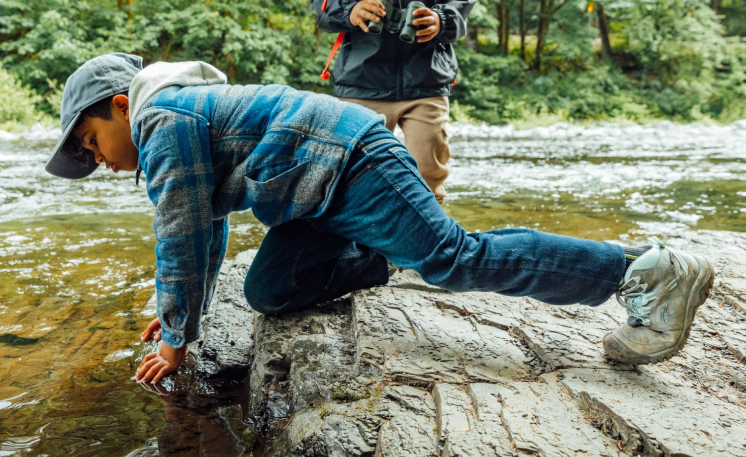 Keen Big Kids' Ridge Flex Waterproof Boot | Grey/Blue Tint 7 Keen Big Kids' Ridge Flex Waterproof Boot | Grey/Blue Tint - Image 5