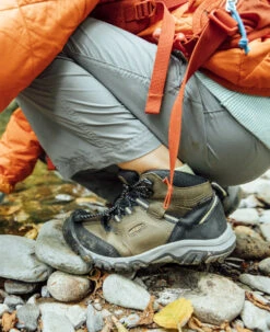 Keen Big Kids' Ridge Flex Waterproof Boot | Dark Olive/Dusky Citron 15 Keen Big Kids' Ridge Flex Waterproof Boot | Dark Olive/Dusky Citron -Keen Store RidgeFlexPDPLifestyle3Kids