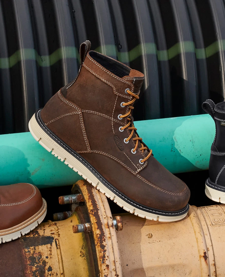 Keen Men's San Jose 6" Boot (Soft Toe) | Gingerbread/Off White 9 Keen Men's San Jose 6" Boot (Soft Toe) | Gingerbread/Off White - Image 7