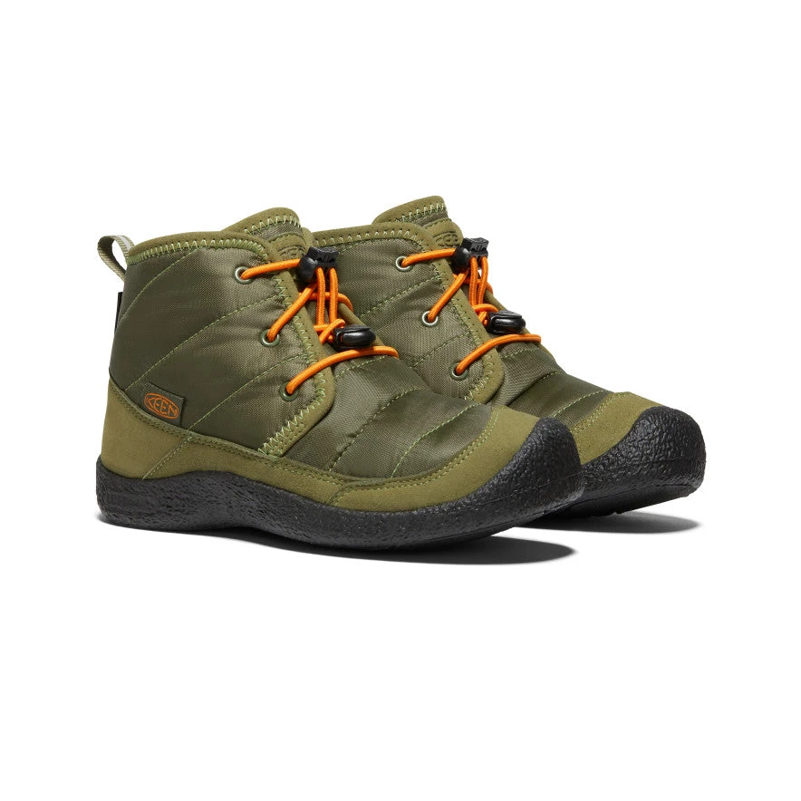 Keen Big Kids' Howser II Waterproof Chukka | Capulet Olive/Russet Orange 4 Keen Big Kids' Howser II Waterproof Chukka | Capulet Olive/Russet Orange - Image 2