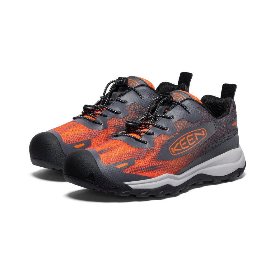 Keen Big Kids' Wanduro Speed Hiking Shoe | Magnet/Scarlet Ibis 4 Keen Big Kids' Wanduro Speed Hiking Shoe | Magnet/Scarlet Ibis - Image 2